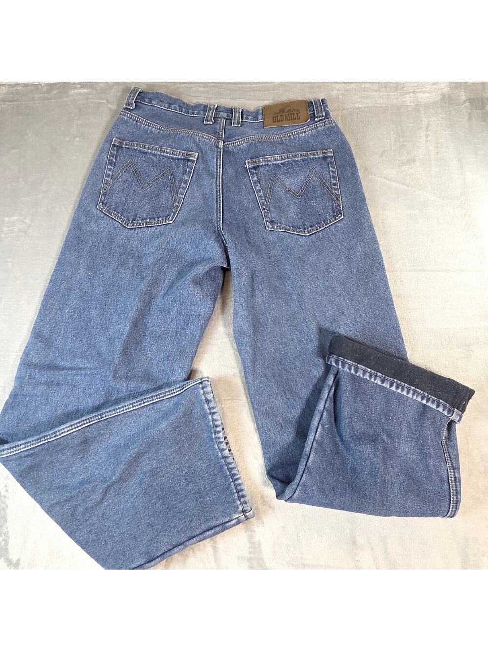 Old Mill Fleece Lined Jeans‎ Mens 33x34 Blue Denim Winter Work Pants